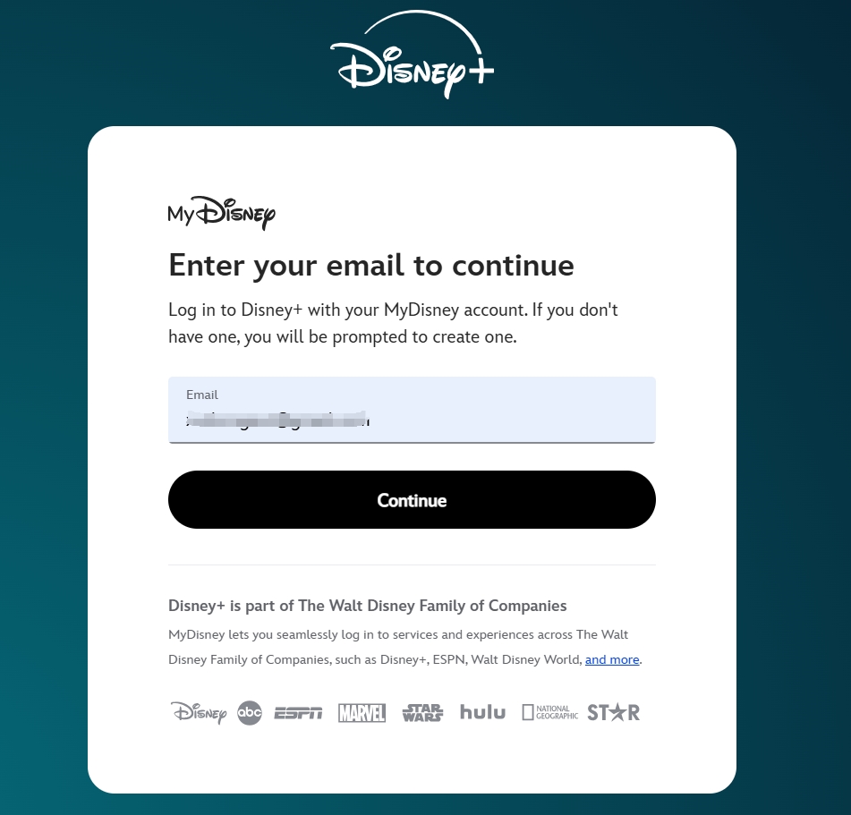 Disney+ 账号注册登录